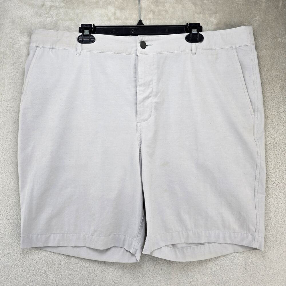 Faherty All Day Chino Shorts Mens 40 Gray Stretch Relaxed Fit 9" Inseam
